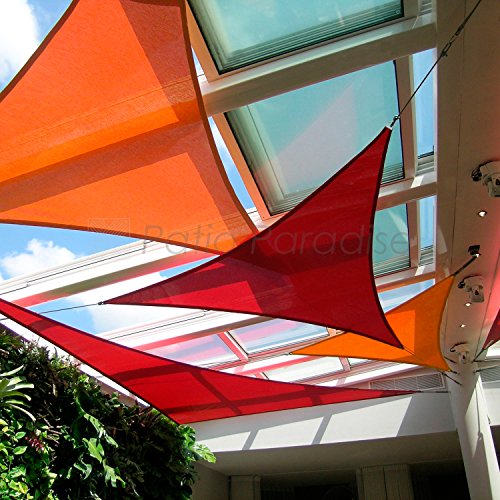 Patio Paradise Red 11x21x24 Sun Shade Sail Canopy Awning Fabric Cloth Screen - UV Block UV Resistant Heavy Duty Commercial Grade - Outdoor Carport - We Make Custom Sizes