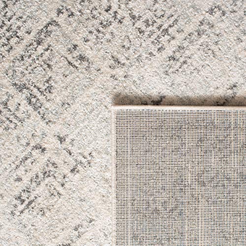 SAFAVIEH Tulum Collection TUL264A Moroccan Boho Distressed Non-Shedding Living Room Bedroom Dining Home Office Area Rug, 8' x 10', Ivory / Grey