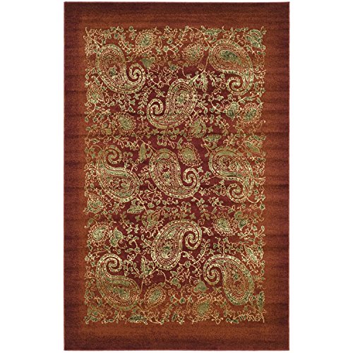 Safavieh Lyndhurst Collection LNH224B Traditional Paisley Red and Multi Area Rug (8' x 11')