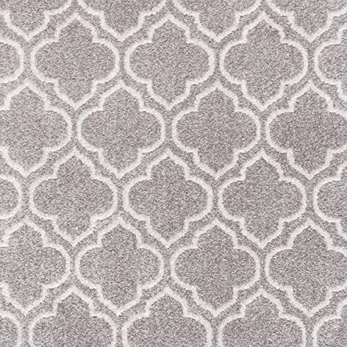 Safavieh Amherst Collection AMT412C Moroccan Geometric Area Rug, 11' x 16', Grey/Light Grey