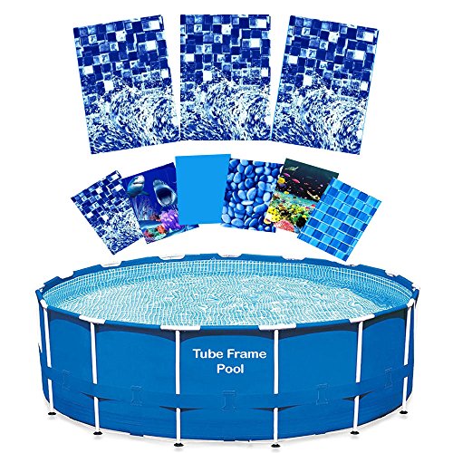 18' Tube Frame Pool Liner Replacement Re-Lining Kit (Royale Abyss)