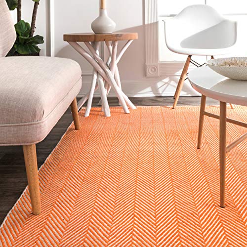 nuLOOM Kimberely Hand Loomed Area Rug, 8' x 10', Orange