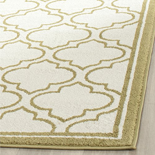 Safavieh Amherst Collection AMT412A Moroccan Geometric Area Rug, 8' x 10', Ivory/Light Green