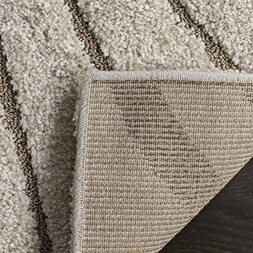 Safavieh Florida Shag Collection SG471-1113 Cream and Beige Area Rug (8'6" x 12')