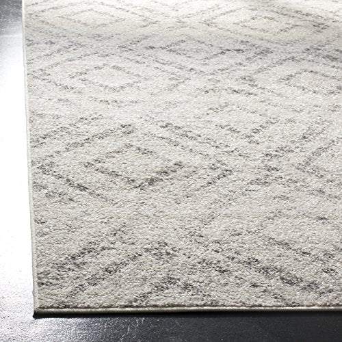 Safavieh Adirondack Collection ADR131C Modern Geometric Diamond Distressed Area Rug, 9' x 12', Light Grey/Grey