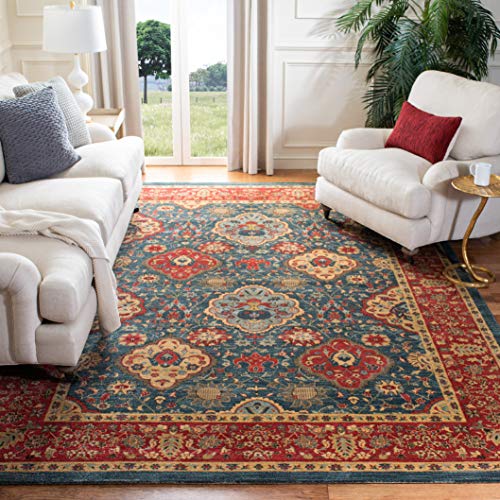 Safavieh Mahal Collection MAH655C Traditional Oriental Navy and Red Area Rug (9' x 12')