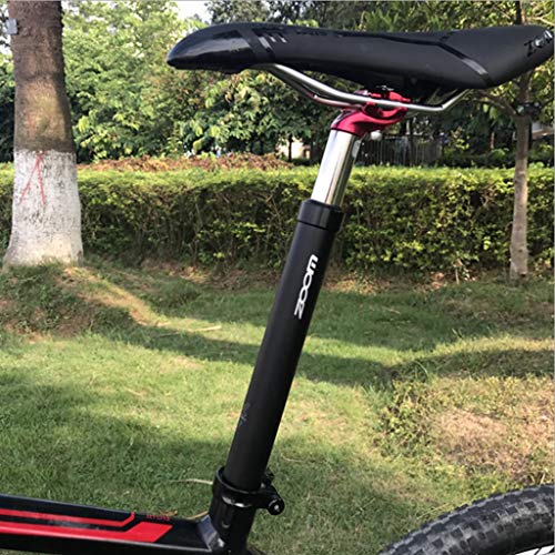 #N/A Anti-Rust Bike Suspension Seatpost Shock Absorber Damper Seat Post 27.2 30.9 31.6 mm Mountain Road Bicycle Saddle Pole Support Pipe - Black Red 31.6mm