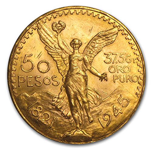 1945 MX Mexico Gold 50 Pesos BU Gold Brilliant Uncirculated